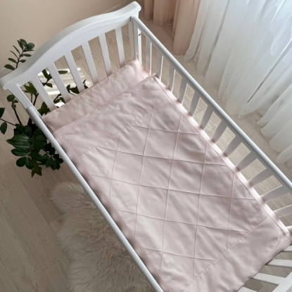 Set Lenjerie de Schimb pentru Pătuț Bebe cu 3 Piese din Velvet Roz